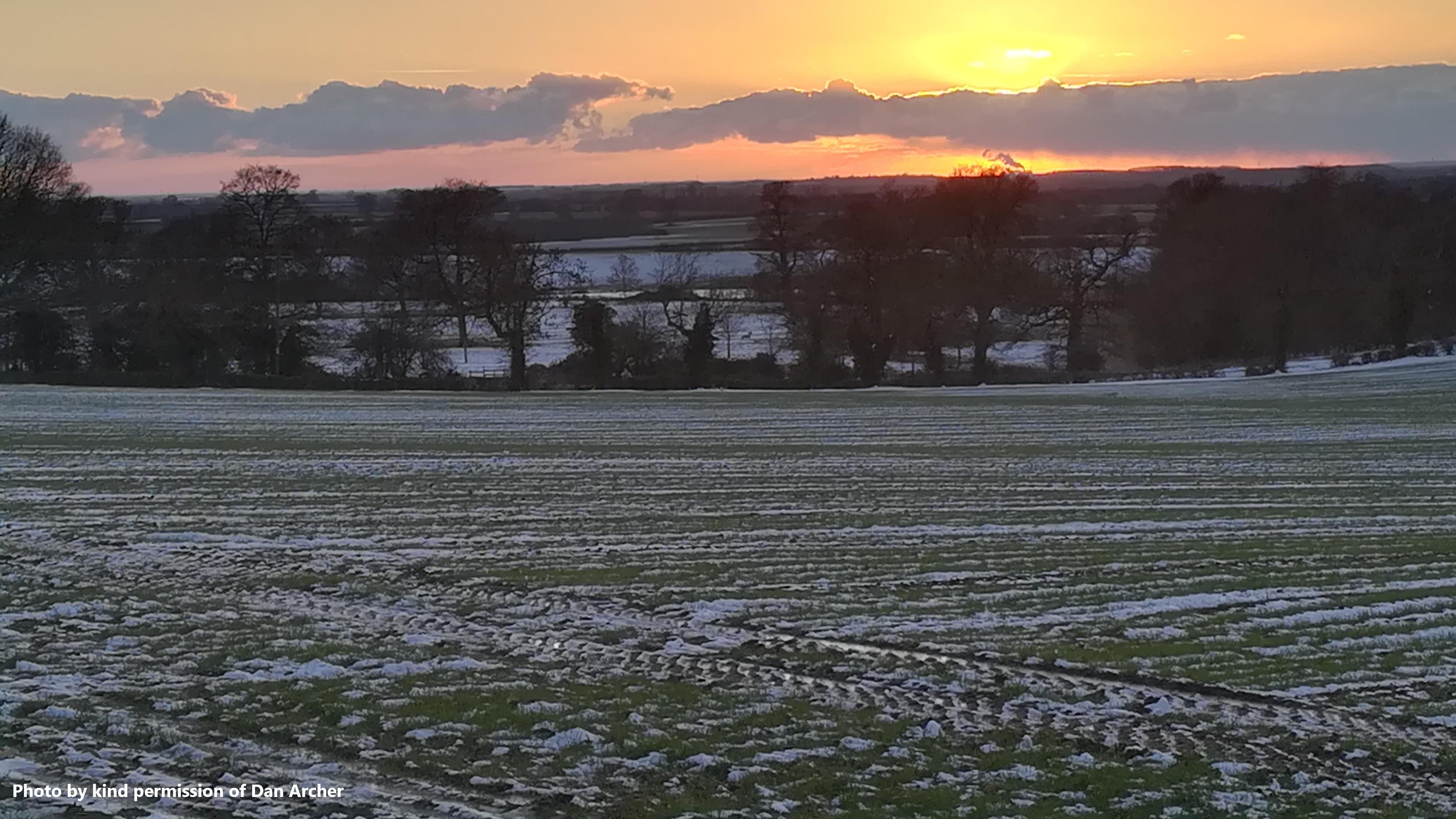 Snowy Sunset